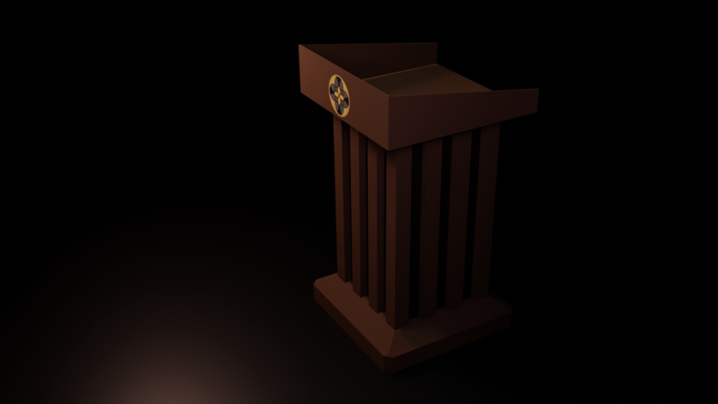 【3DCG】演説台