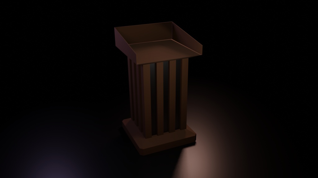 【3DCG】演説台