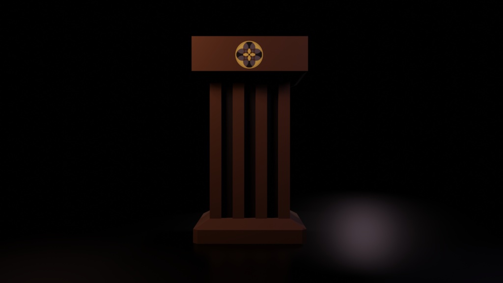 【3DCG】演説台