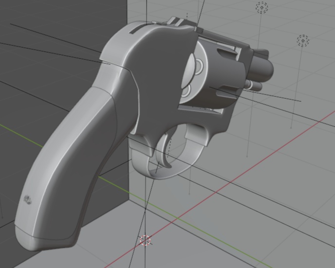 【3DCG】拳銃モデル m49