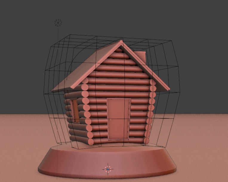 【3DCG】ミニチュア-ログハウス-