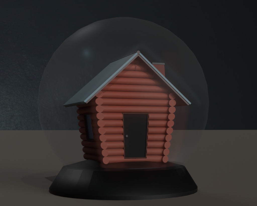 【3DCG】ミニチュア-ログハウス-