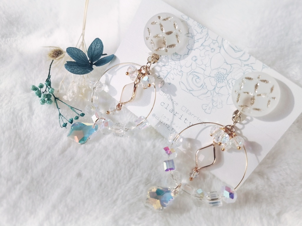 キラキラフープピアス