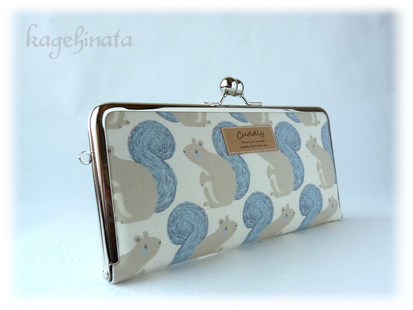 がま口長財布(リス アイボリー)