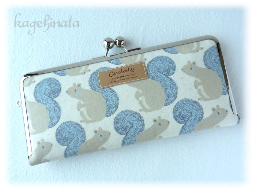 がま口長財布(リス アイボリー)