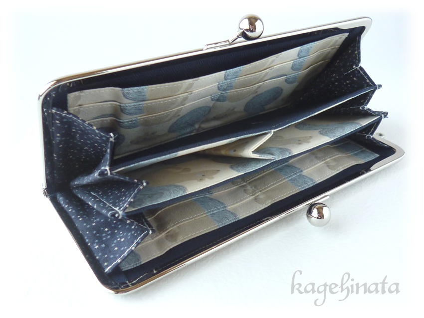 がま口長財布(リス アイボリー)