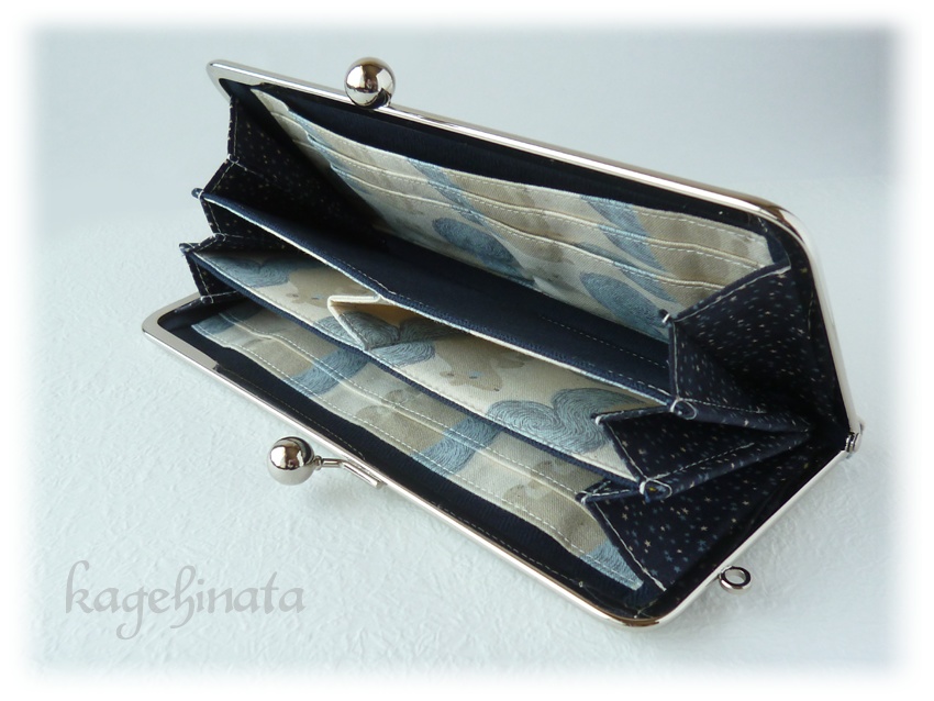 がま口長財布(リス アイボリー)