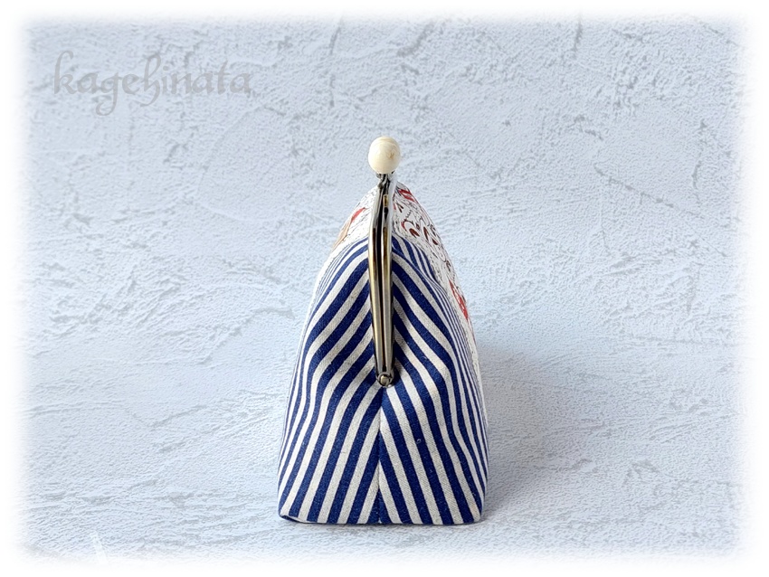 【アウトレット】親子がま口ミニバッグ(マトリョーシカ:ブルー)