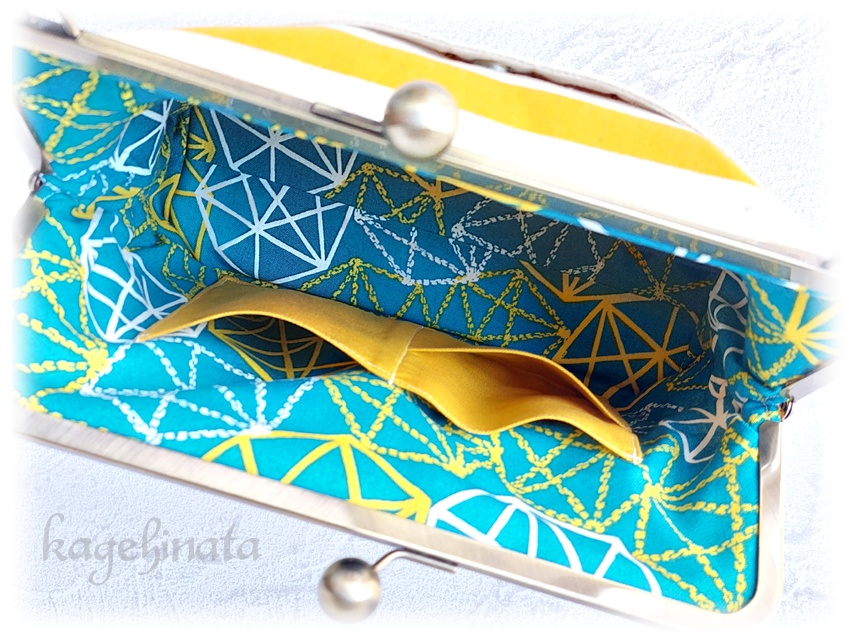 シンプルがま口バッグ(マリン風)