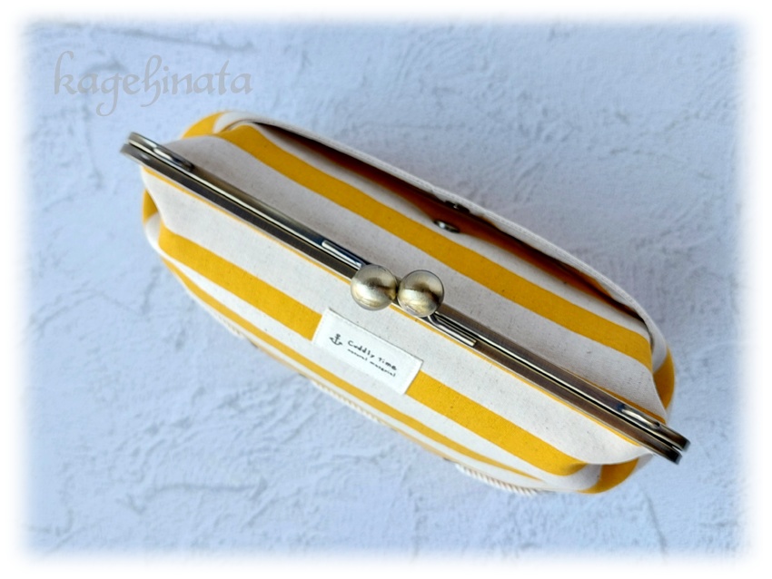 シンプルがま口バッグ(マリン風)