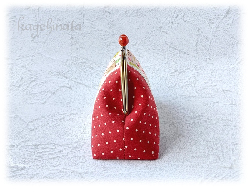 【アウトレット】親子がま口ミニバッグ(赤ずきん:ピンク)