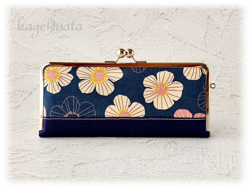 がま口長財布(ユクシクッカ:ネイビー)