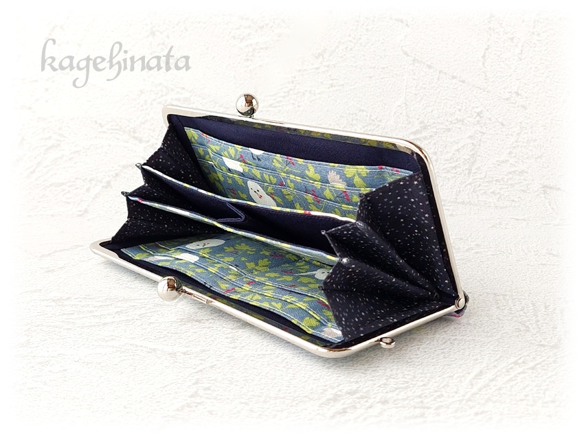 がま口長財布(シマエナガ)