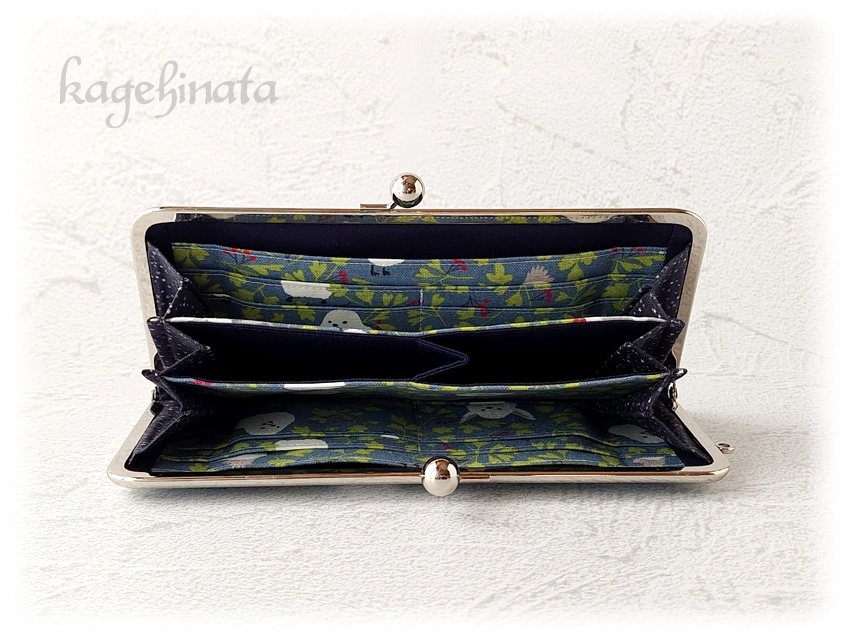 がま口長財布(シマエナガ)