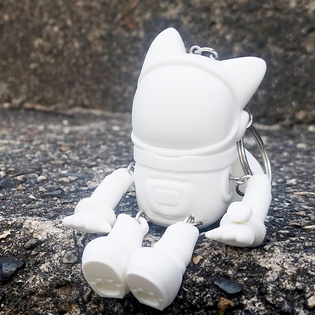 猫宇宙飛行士キーホルダー