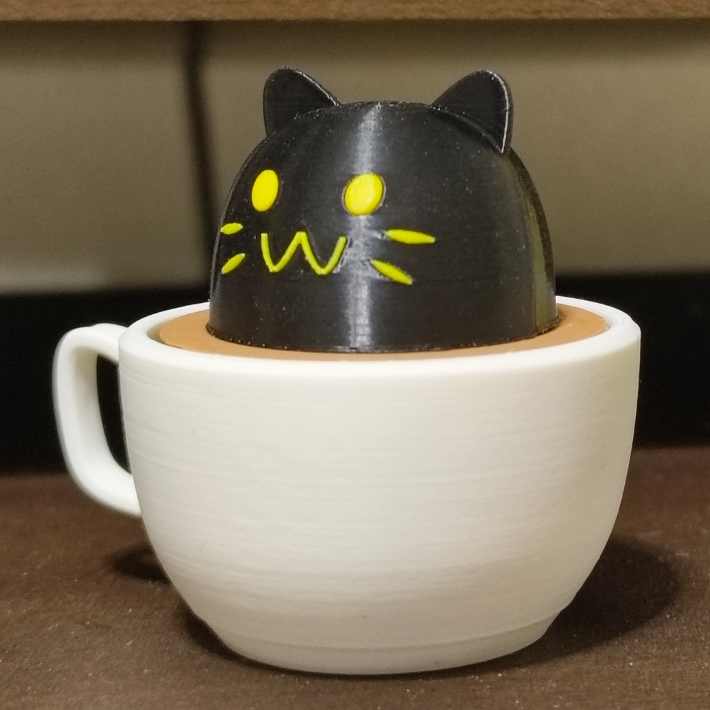 にゃんぷっぷーカチャカチャマスコット(黒)