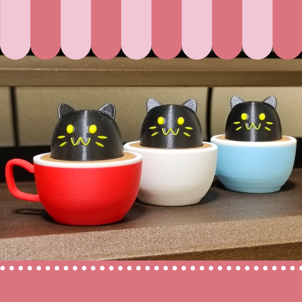 にゃんぷっぷーカチャカチャマスコット(黒)