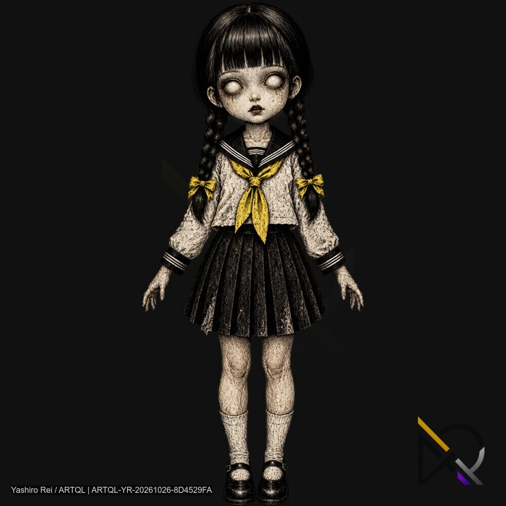 ホラー人形・怪異NPC|全身立ち絵素材 7体セット【透過PNG】