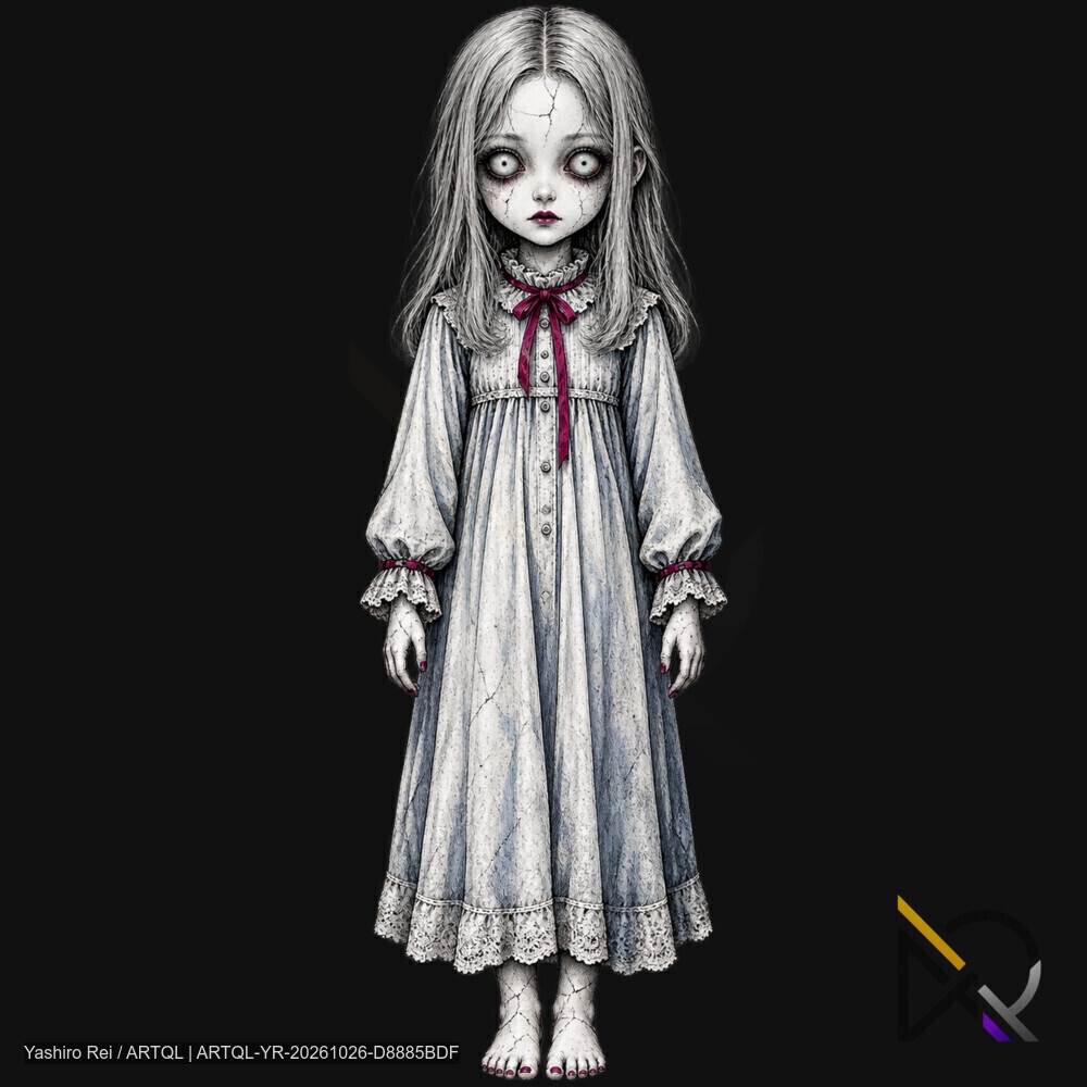 ホラー人形・怪異NPC|全身立ち絵素材 7体セット【透過PNG】