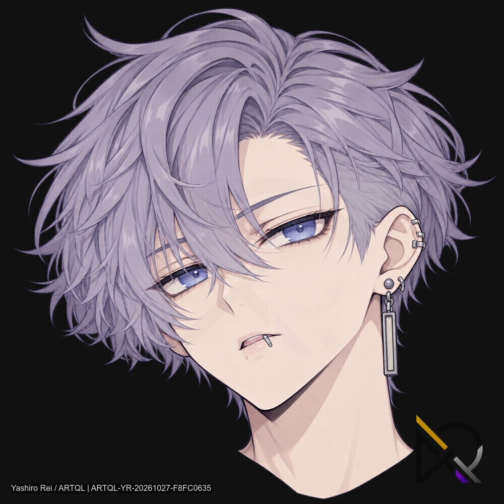 【立ち絵素材】現代ダーク系・美形男性キャラクター6体セット|全身立ち絵&顔アイコン12点