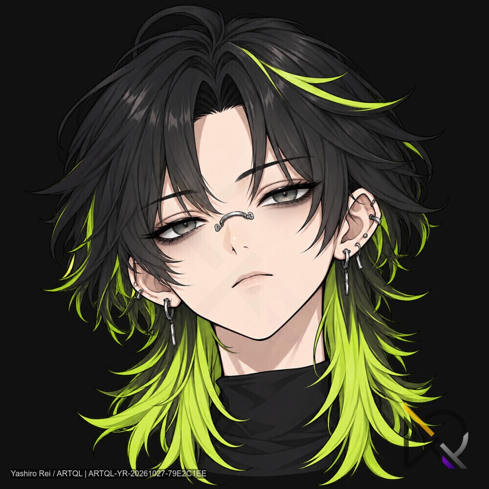 【立ち絵素材】現代ダーク系・美形男性キャラクター6体セット|全身立ち絵&顔アイコン12点