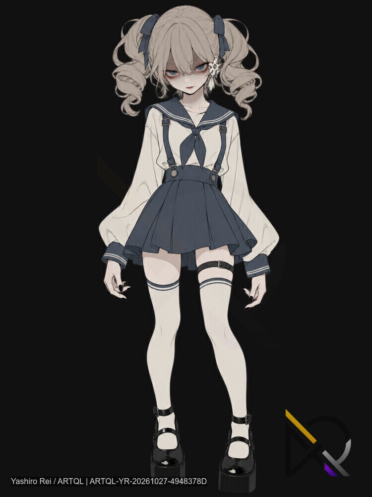【立ち絵素材】現代ダーク系・女性キャラクター6体セット