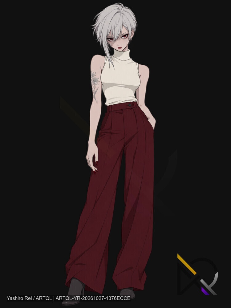 【立ち絵素材】現代ダーク系・女性キャラクター6体セット