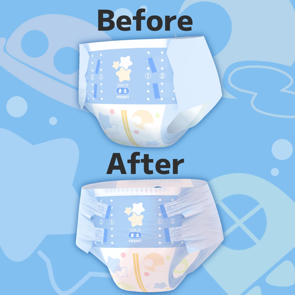 【第2弾】5回+αおも◯し出来る3Dおむつ【Ku・Mayu・シャロ・レグルス2.0・レム】