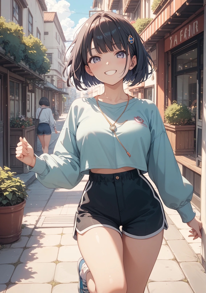 日曜日のきよみ|街をジョギング(30枚セット) /Kiyomi on a Sunday | Jogging Through the City (30-Piece Set)