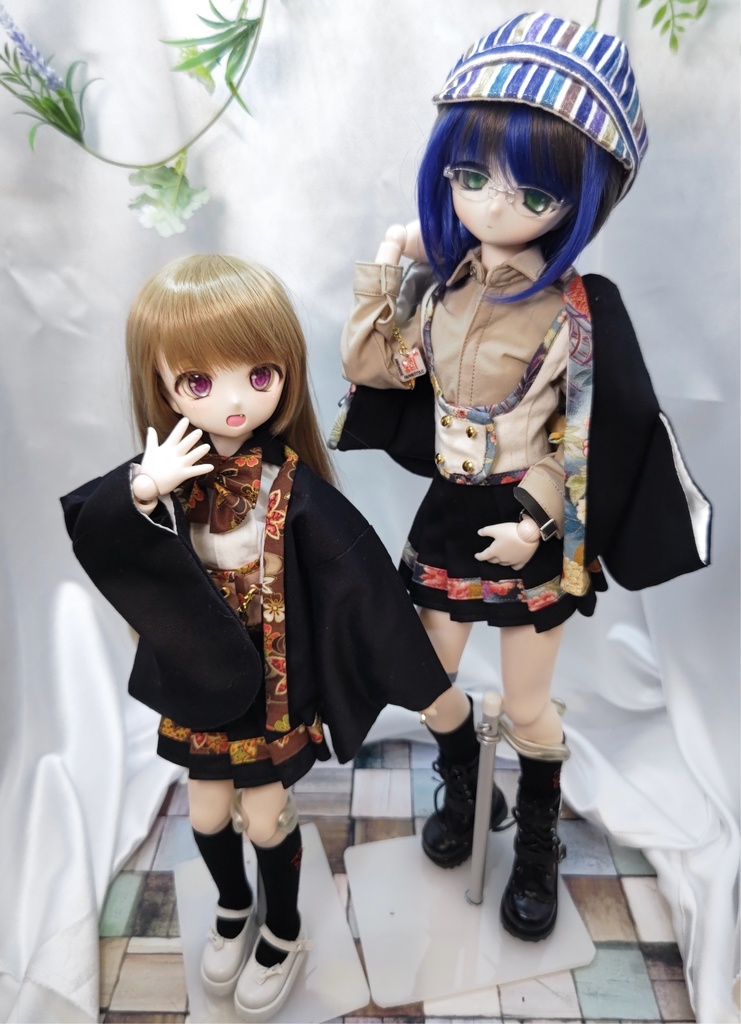 ☆【SALE】私立あかねすたいる学園制服セット MDD/DDPサイズ(桃×茶色地に紅葉)☆