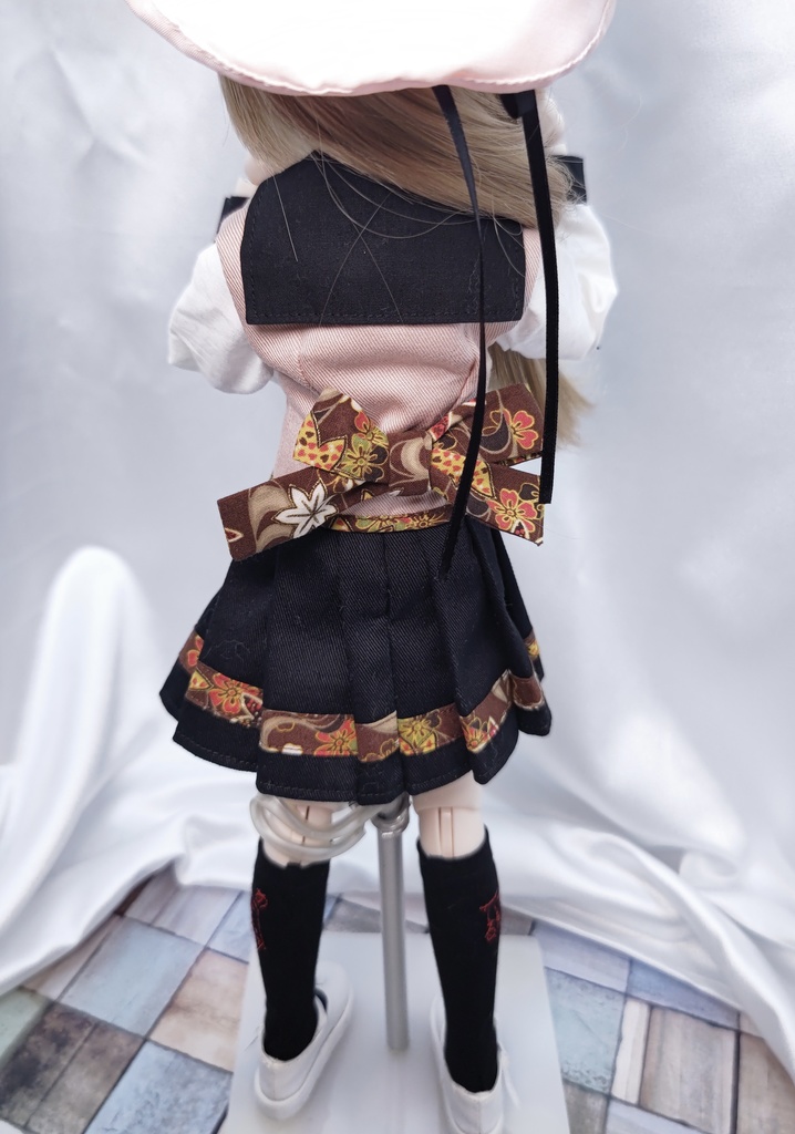 ☆【SALE】私立あかねすたいる学園制服セット MDD/DDPサイズ(桃×茶色地に紅葉)☆