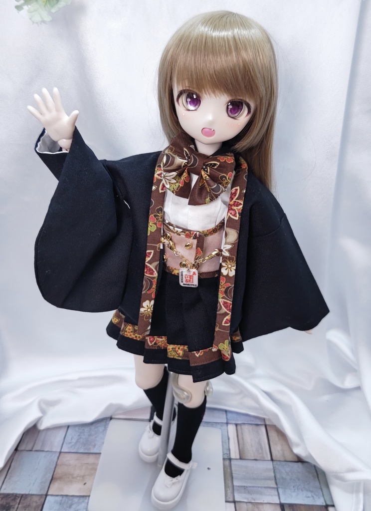 ☆【SALE】私立あかねすたいる学園制服セット MDD/DDPサイズ(桃×茶色地に紅葉)☆