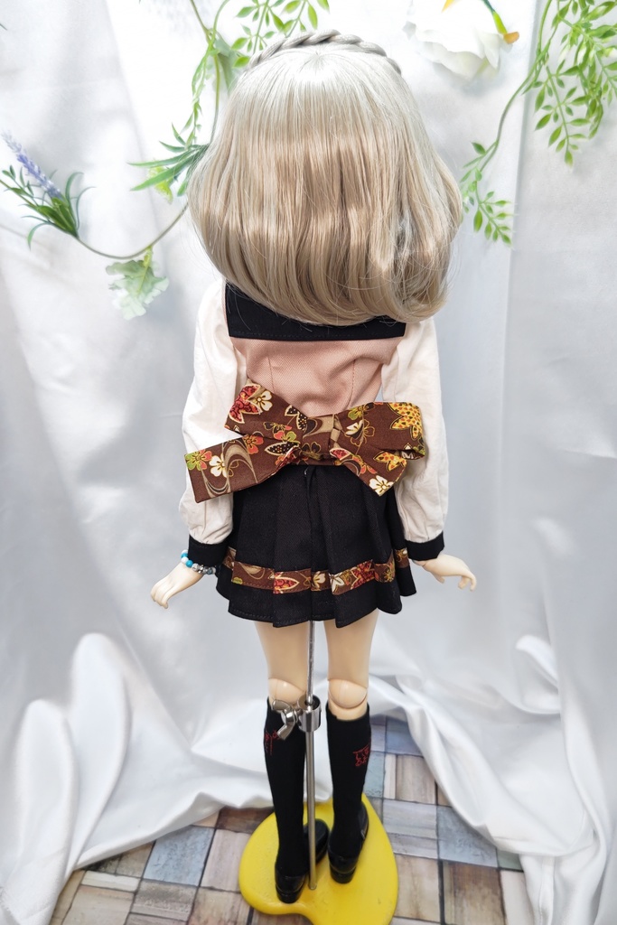 ☆【SALE】私立あかねすたいる学園制服セット DDサイズ(桃×茶色地に紅葉)☆