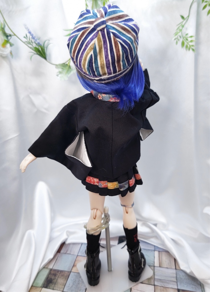 ☆【SALE】私立あかねすたいる学園制服セット MDD/DDPサイズ(白×水色地に花柄)☆