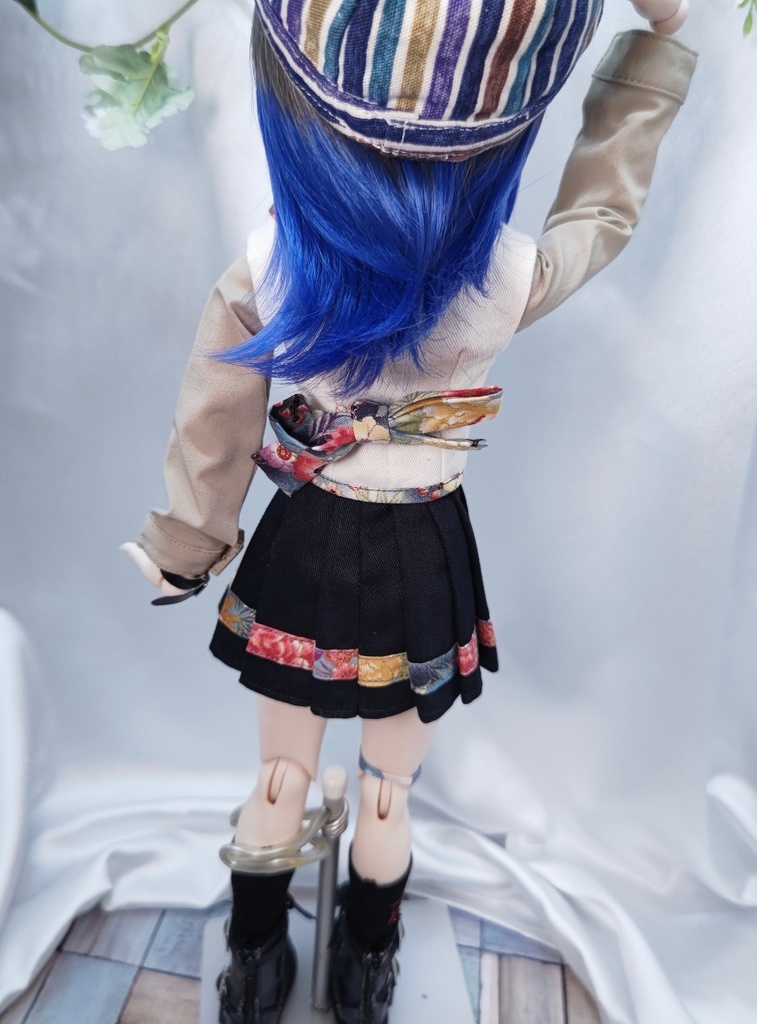 ☆【SALE】私立あかねすたいる学園制服セット MDD/DDPサイズ(白×水色地に花柄)☆