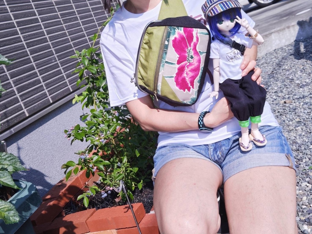 ☆がま口ボディバッグ兼ウエストバッグ(ドールサイズ)☆