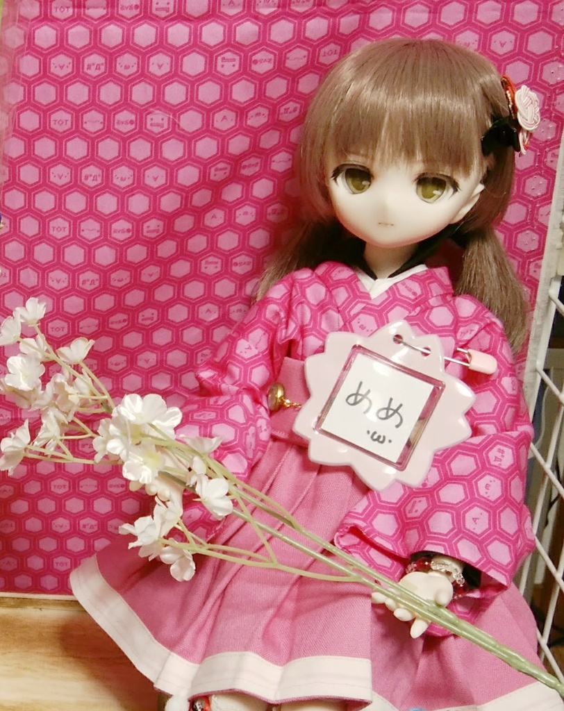 ☆【SALE】1/3ドールちゃん向け 着物ツーピースセット☆