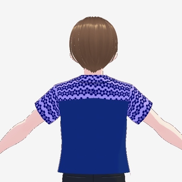 ☆【VRoid】顔文字和柄アロハシャツ 3色セット(顔文字令和梅)☆