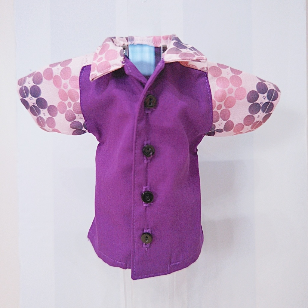 ☆60cmドール向けアロハシャツ(顔文字令和梅)☆