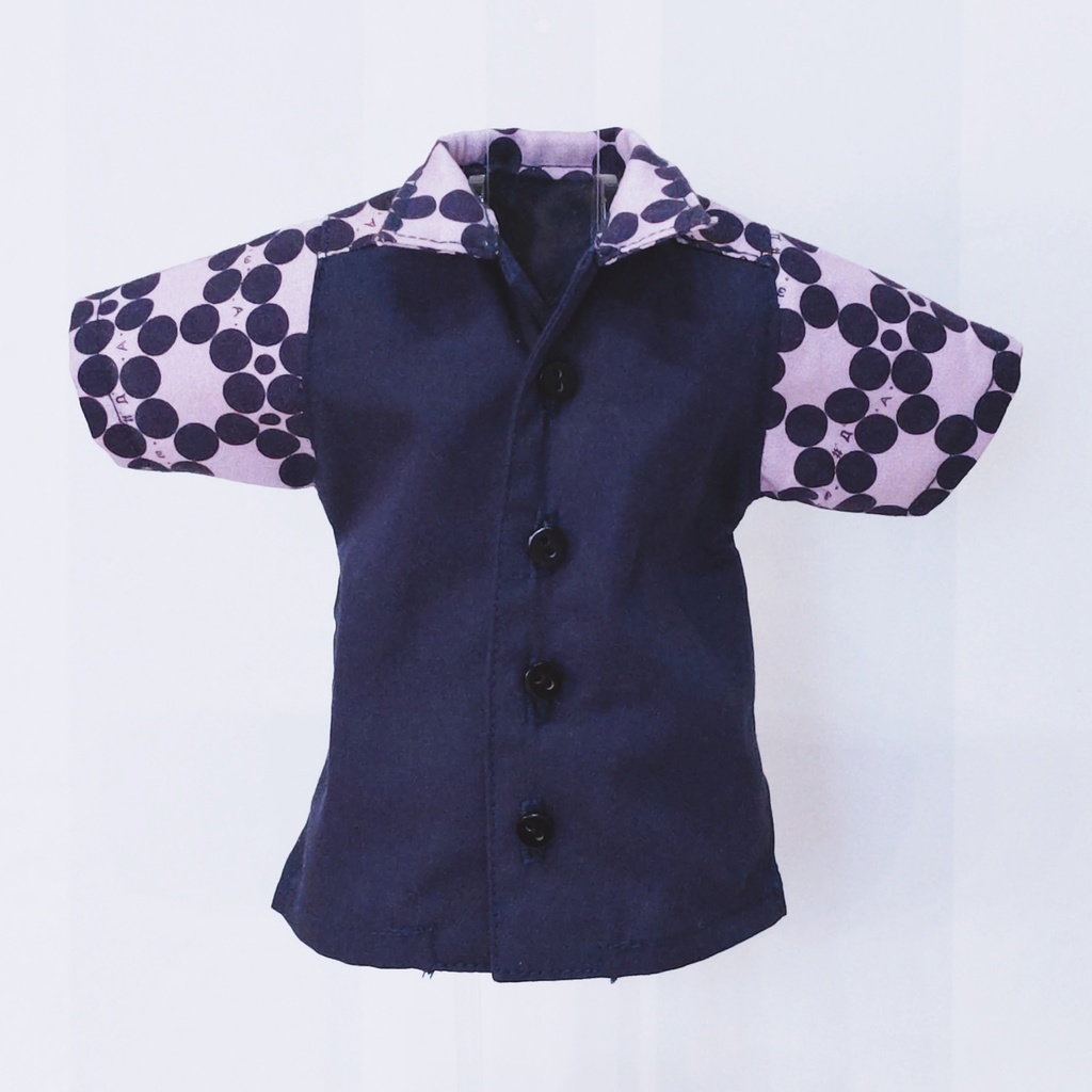 ☆60cmドール向けアロハシャツ(顔文字令和梅)☆