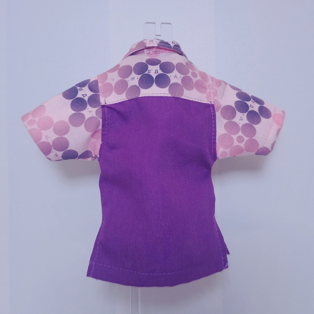 ☆45cmドール向けアロハシャツ(顔文字令和梅)☆