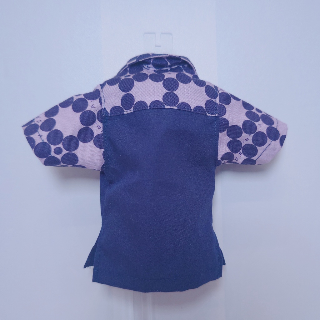 ☆45cmドール向けアロハシャツ(顔文字令和梅)☆