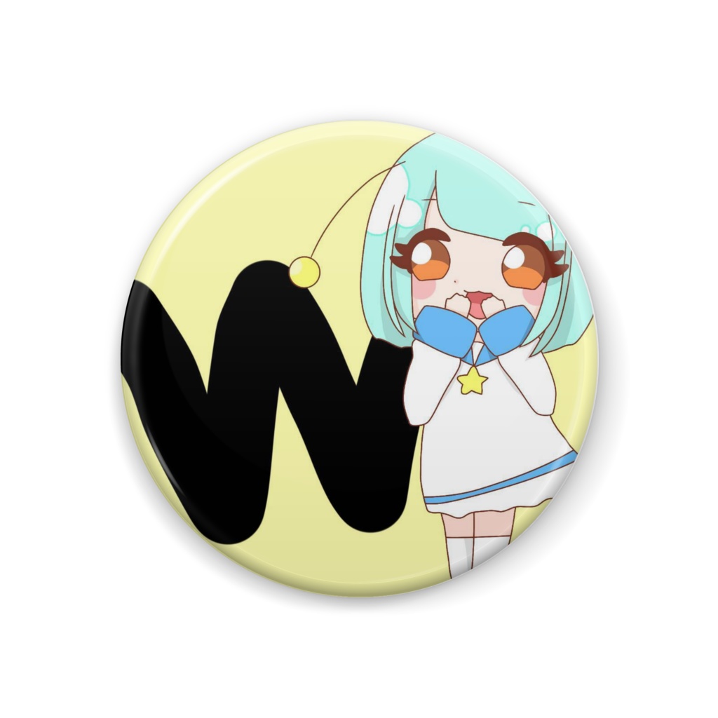 とーる イニシャル缶バッジ W