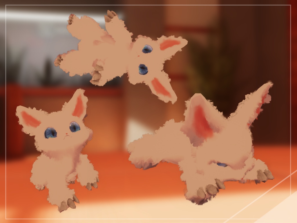 ミミナガクマネズミ【リアクションギミックつき追従型ペット】【VRC】