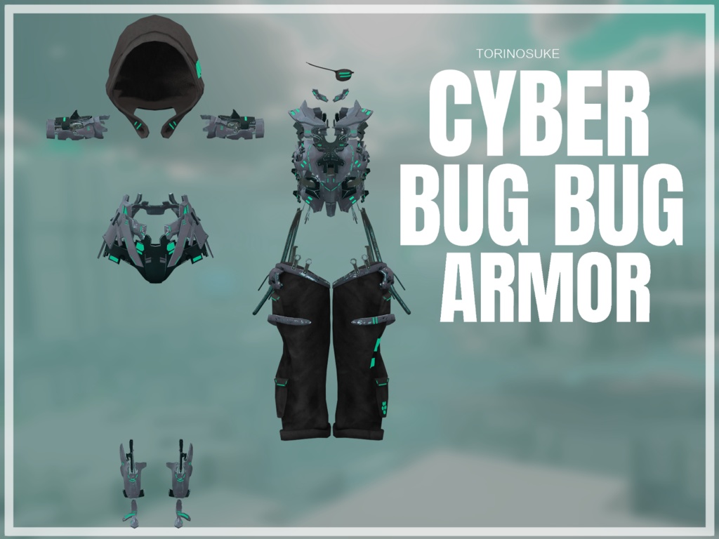 -cyber series- BUGBUG armor【VRC】【4アバター対応】