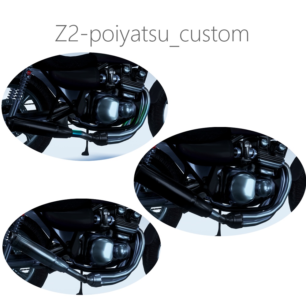 アバター用バイクギミック対応モデル「Z2-poiyatsu」【VRC】