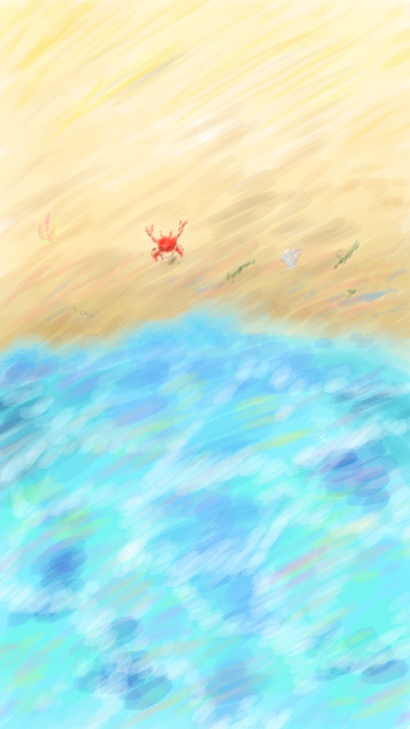 海辺の波紋