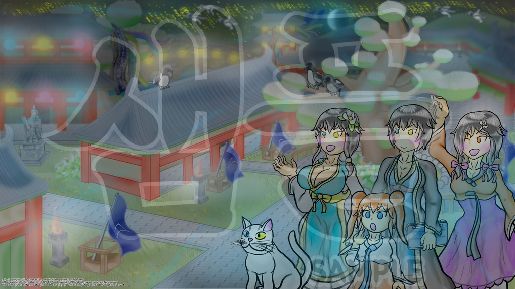 スマホ/PC対応壁紙 | <夜景差分付き>신라 내 풍경 전망 여행 〜新羅内の風景眺め旅〜