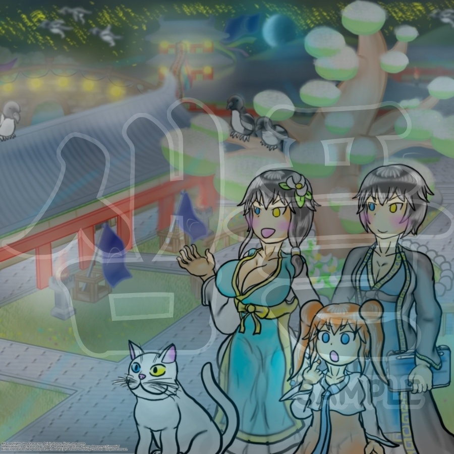 スマホ/PC対応壁紙 | <夜景差分付き>신라 내 풍경 전망 여행 〜新羅内の風景眺め旅〜