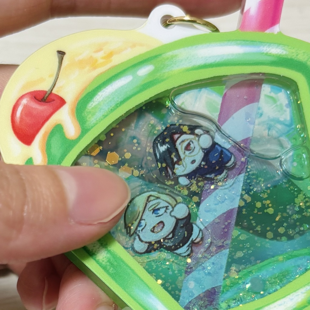 さめししグリッターオイルアクキー